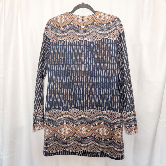 BCBG MaxAzria Allina Boho Lace Print Mini Shift Dress Women’s Size S - Picture 4 of 11